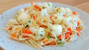 ПОСТНАЯ ВЕРМИШЕЛЬ с овощами и зеленью