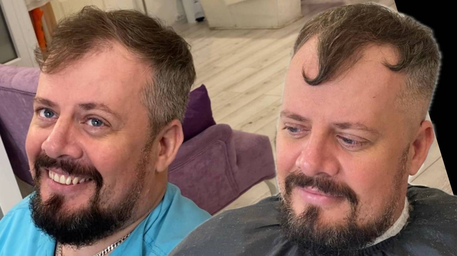 Мужская стрижка машинкой  с переходом _ Fade