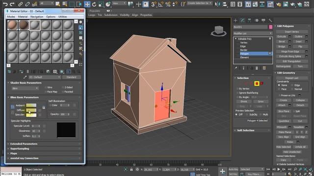 3DS MAX: создание low poly дома и окружения смотреть онлайн