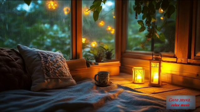 Три часа спокойной музыки под звук дождя. Музыка для сна. смотреть онлайн