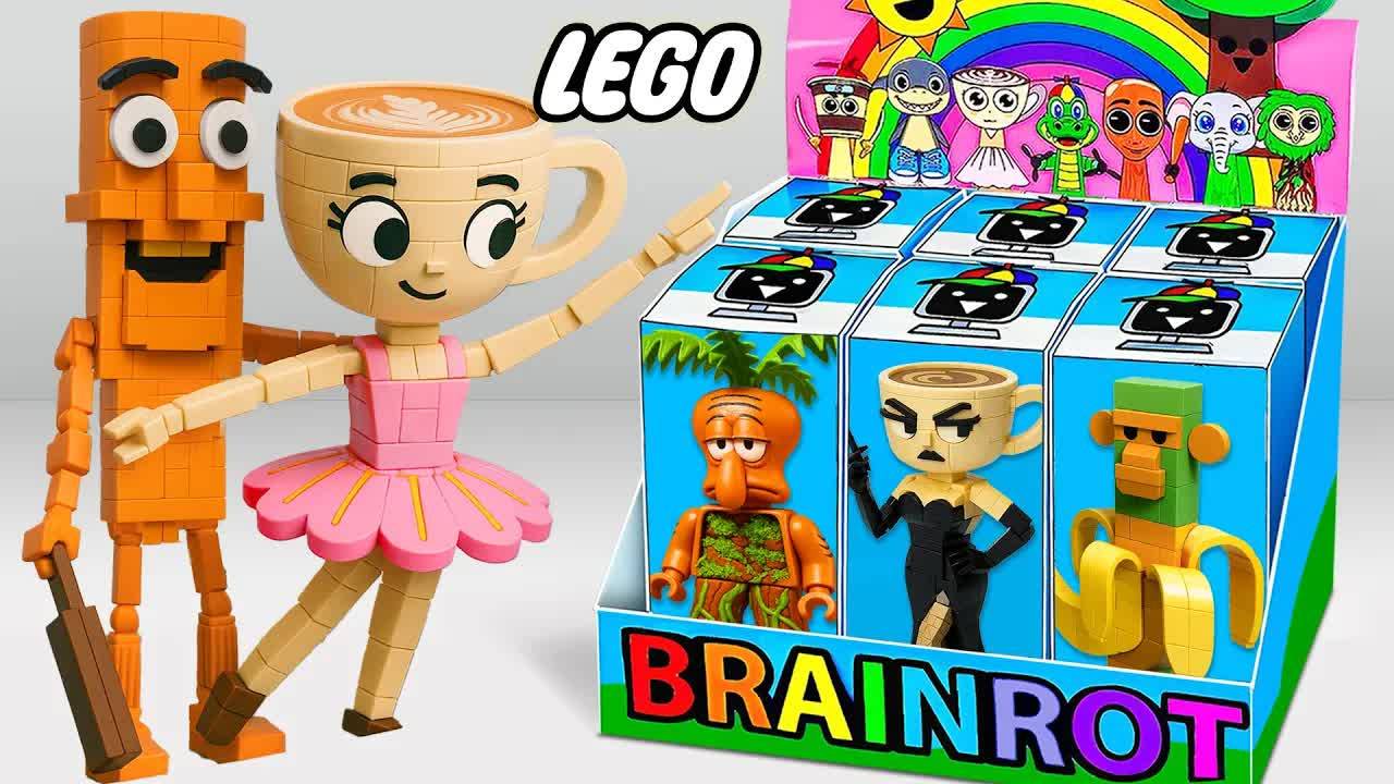Распаковка итальянского BRAINROT LEGO (слепой бокс 3AM, загадочный набор TUNG TUNG Sahur) смотреть онлайн