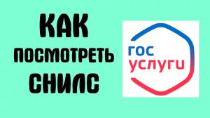 Как посмотреть СНИЛС на Госуслугах