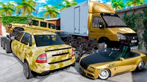 Угнал кучу золотых чит тачек и огромный монстр трак у мажора за 180 сек! Битва воров в ГТА 5 Онлайн