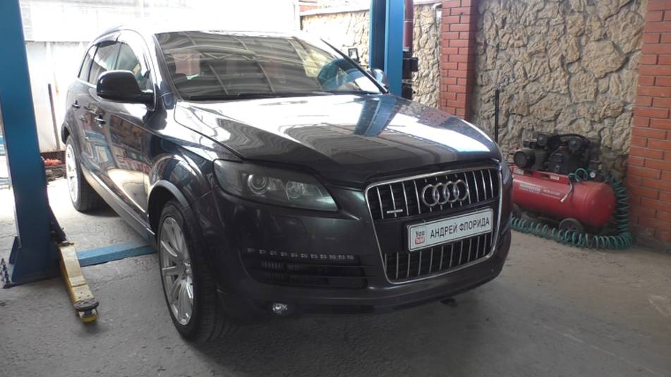 Замена втулок переднего и заднего стабилизатора на АУДИ Q7 2006 AUDI Q7 3,0 дизель