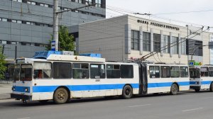 Троллейбус ЗиУ-683 КВР БТРМ-4008. Покатушки по Барнаулу. Последний колбасный тролль.