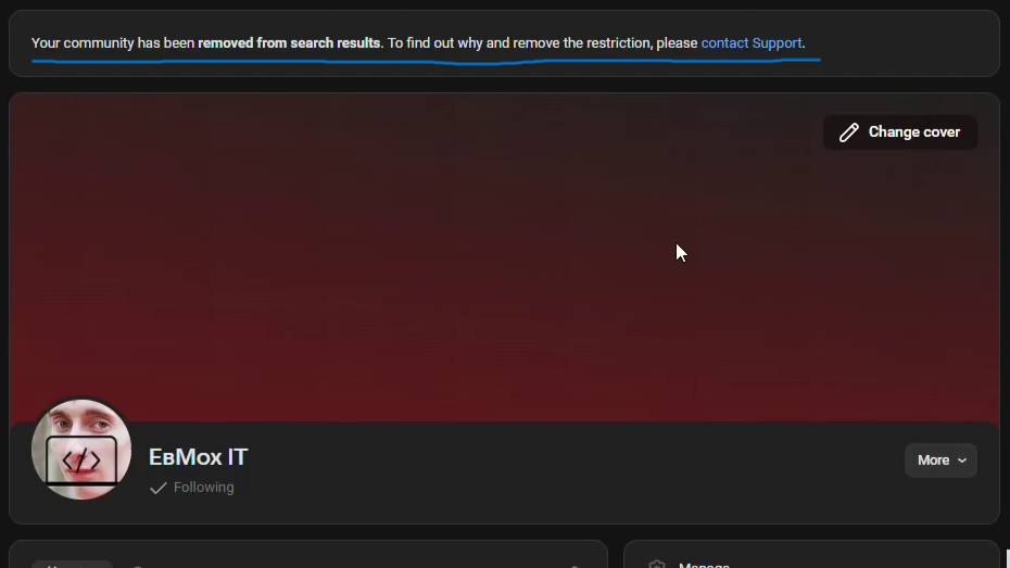 вКонтакте забанило мне паблик по вымышленному предлогу