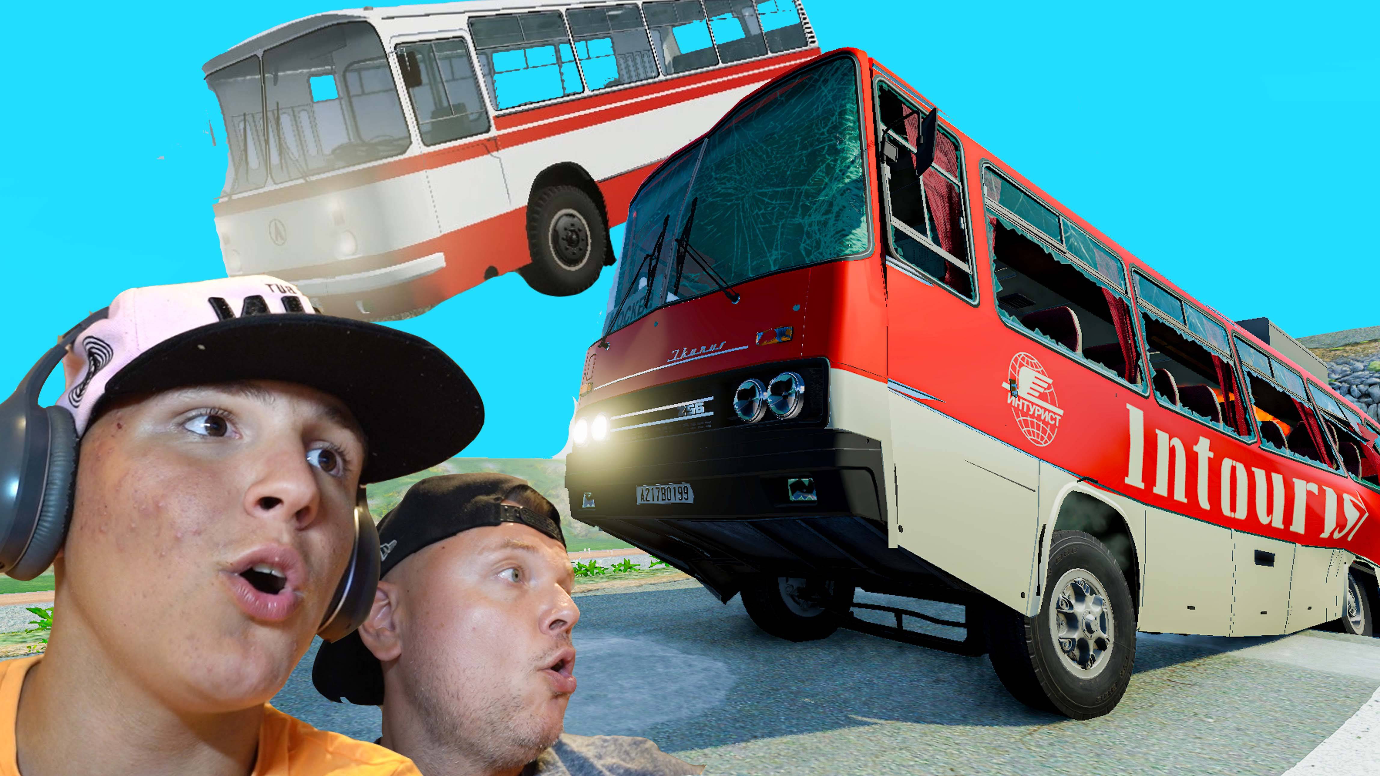 ЧЕЙ Автобус ПРЫГНЕТ Дальше? ИКАРУС против ЛАЗ Beamng Drive смотреть онлайн