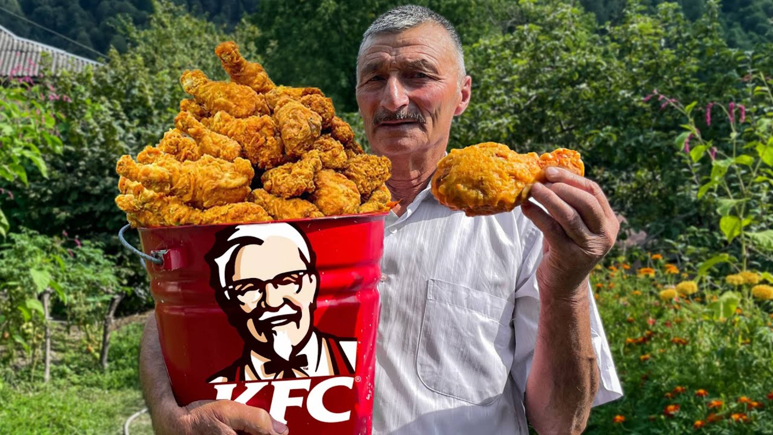 Как в KFC, но по-домашнему: Хрустящая Курочка и Румяная Картошка в Деревне 🍗🔥 смотреть онлайн