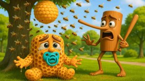 СПАСЕНИЕ МАЛЫША TUNG TUNG TUNG SAHUR ОТ ПЧЁЛ! | Итальянский Brainrot-анимационный хаос