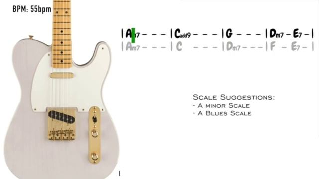 Slow Blues Ballad Backing Track in Am смотреть онлайн