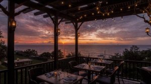 Летний легкий джаз, приятная музыка без слов 4К/ Summer Jazz Cafe 4K