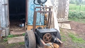 самодельный минитрактор установка рулевой рейки(видео8)