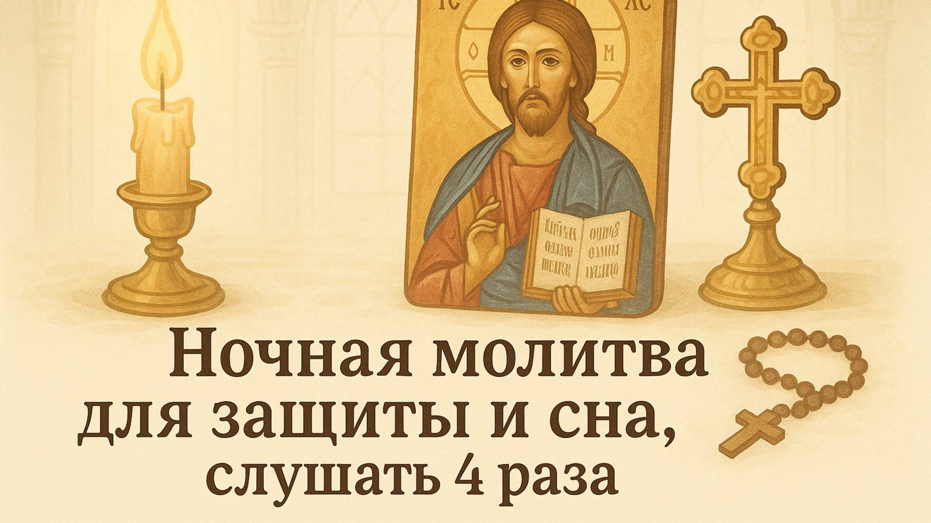 Ночная молитва для защиты и сна, слушать 4 раза смотреть онлайн
