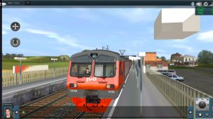 Работаю машинистом электропоезда ЭД4М от станции Красный узел в игре Trainz Android