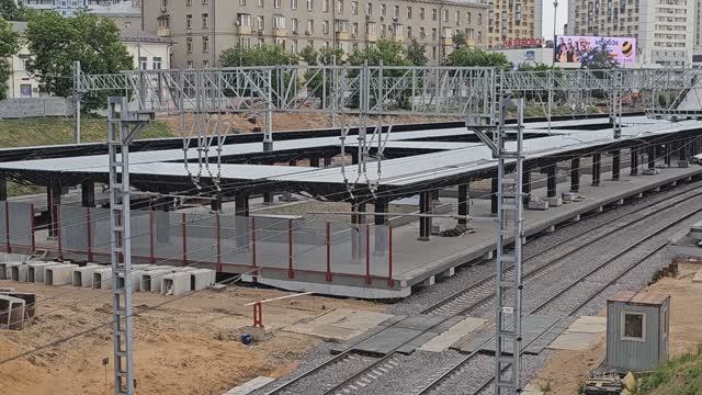 Строительство городского вокзала "Беговая" МЦД-1 и МЦД-4 (июль 2025) смотреть онлайн