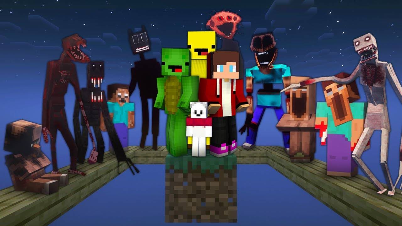 МАЙНКРАФТ ХОРОР МОД ВЫЖИВАНИЕ НА ОДНОМ БЛОКЕ МАЙКИ И ДЖЕЙДЖЕЙ В MINECRAFT| Детский Ютуб смотреть онлайн