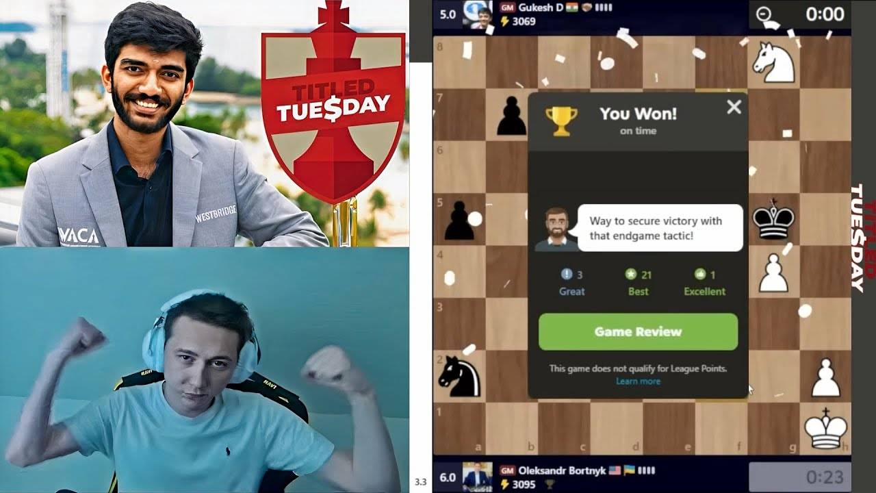 с ЧЕМПИОНОМ МИРА играем! Александр Бортник - Гукеш Доммараджу 29.08.2025 смотреть онлайн