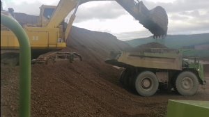 Работа на Золоторудном карьере, на Китайском Терексе. #автомобиль #машина #работа #транспорт.