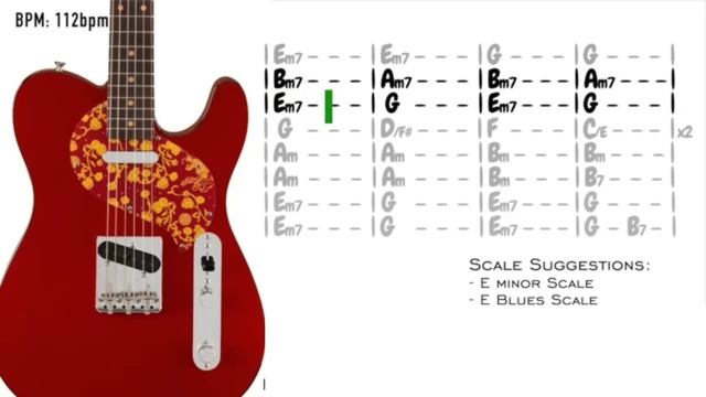 Fire Funk Groove Backing Track in Em смотреть онлайн