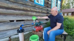 Запуск насосной станции на дачном участке после длительного хранения.