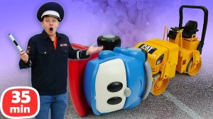 Чиним дорогу и тушим ПОЖАР!  Веселая Школа с Кириллом