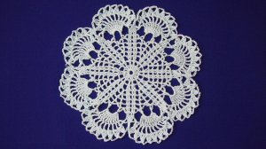 Простая красивая салфетка крючком «Нимфа». Ажурная салфетка.Вязание для начинающих Урок 126 napkin