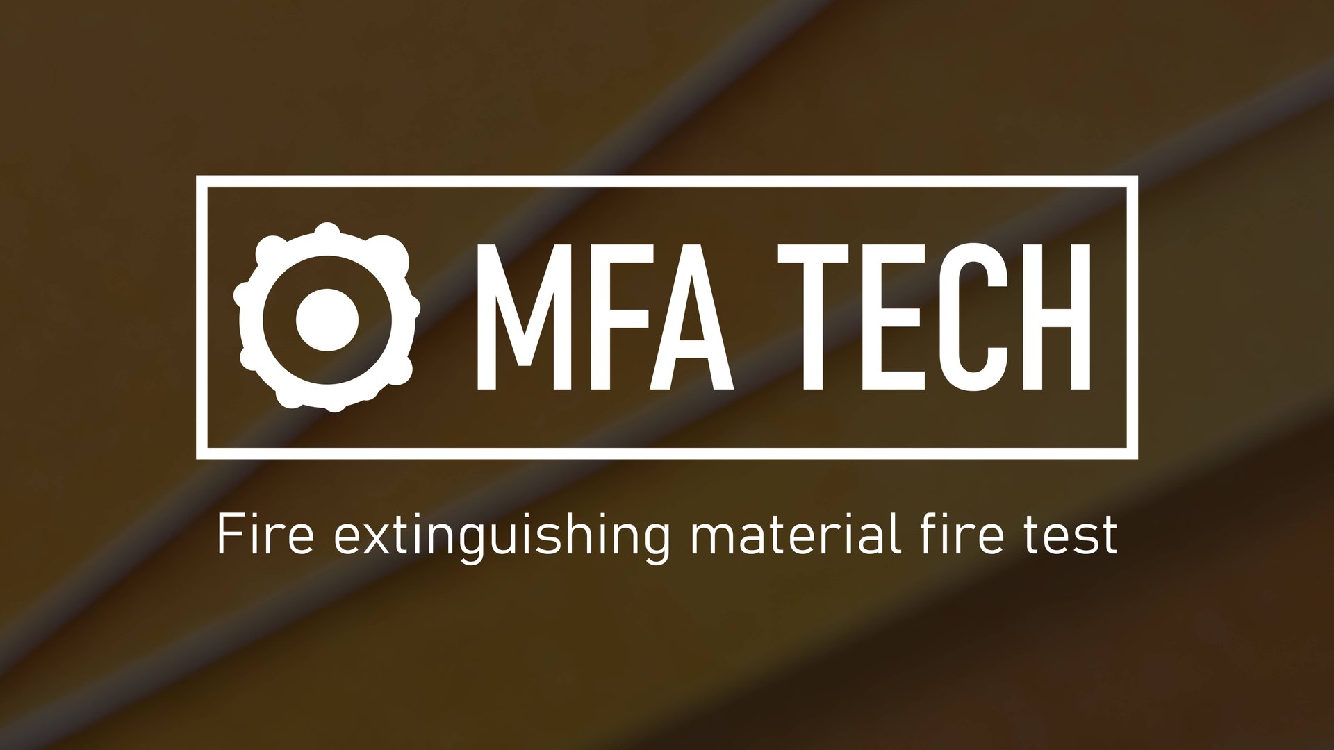 MFA TECH - Fire extinguishing material fire test смотреть онлайн