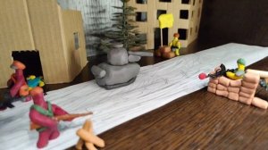 война из пластилина.