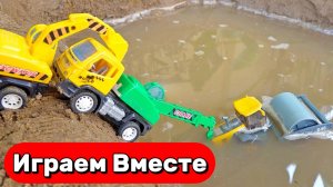 МУЛЬТИКИ ДЛЯ ДЕТЕЙ ПРО МАШИНКИ 🚗 СТРОИТЕЛЬНЫЕ МАШИНКИ И ИГРУШЕЧНЫЙ ГРУЗОВИК ДЛЯ ДЕТЕЙ