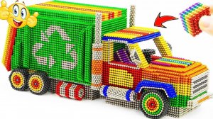 Мультики для детей. Мусоровоз из радужных магнитных шариков. Смотреть онлайн малышам