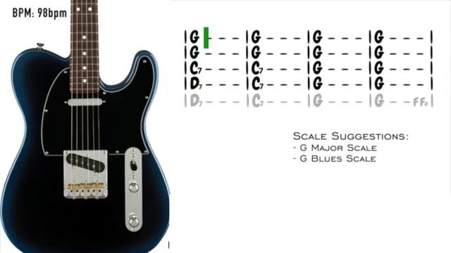 Power Blues Funk Backing Track in G смотреть онлайн