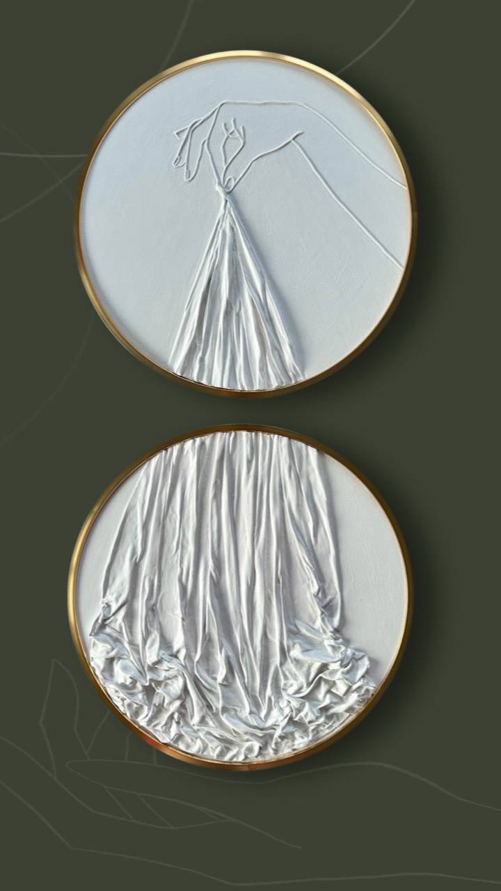 Рельефное панно из двух картин «Тайна».