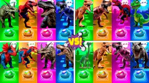 Динозавры МЕГАМИКС 21-24 уровни - Мультики про Динозавров | МУЛЬТФИЛЬМЫ ДИНОЗАВРЫ в Tiles Hop