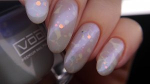 Аквариумный маникюр, ногти желе (обычный лак)