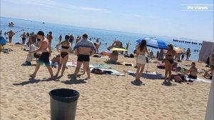 КРЫМ Евпатория Центральный пляж сегодня 4 августа 2025. Море и погода в Крыму сейчас. Обстановка