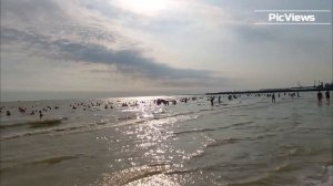 ЕЙСК Центральный пляж сегодня 4 августа 2025. Море и погода в Ейске сейчас. Краснодарский край