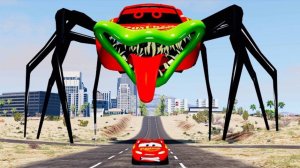 ЭПИЧЕСКИЙ ПОБЕГ ОТ МОНСТРА МОЛНИИ МАККУИН ПРОТИВ МАШИНЫ МАККУИНА В BEAMNG DRIVE