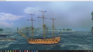 World of sea battle. Falmouth. Ставим мортиры.