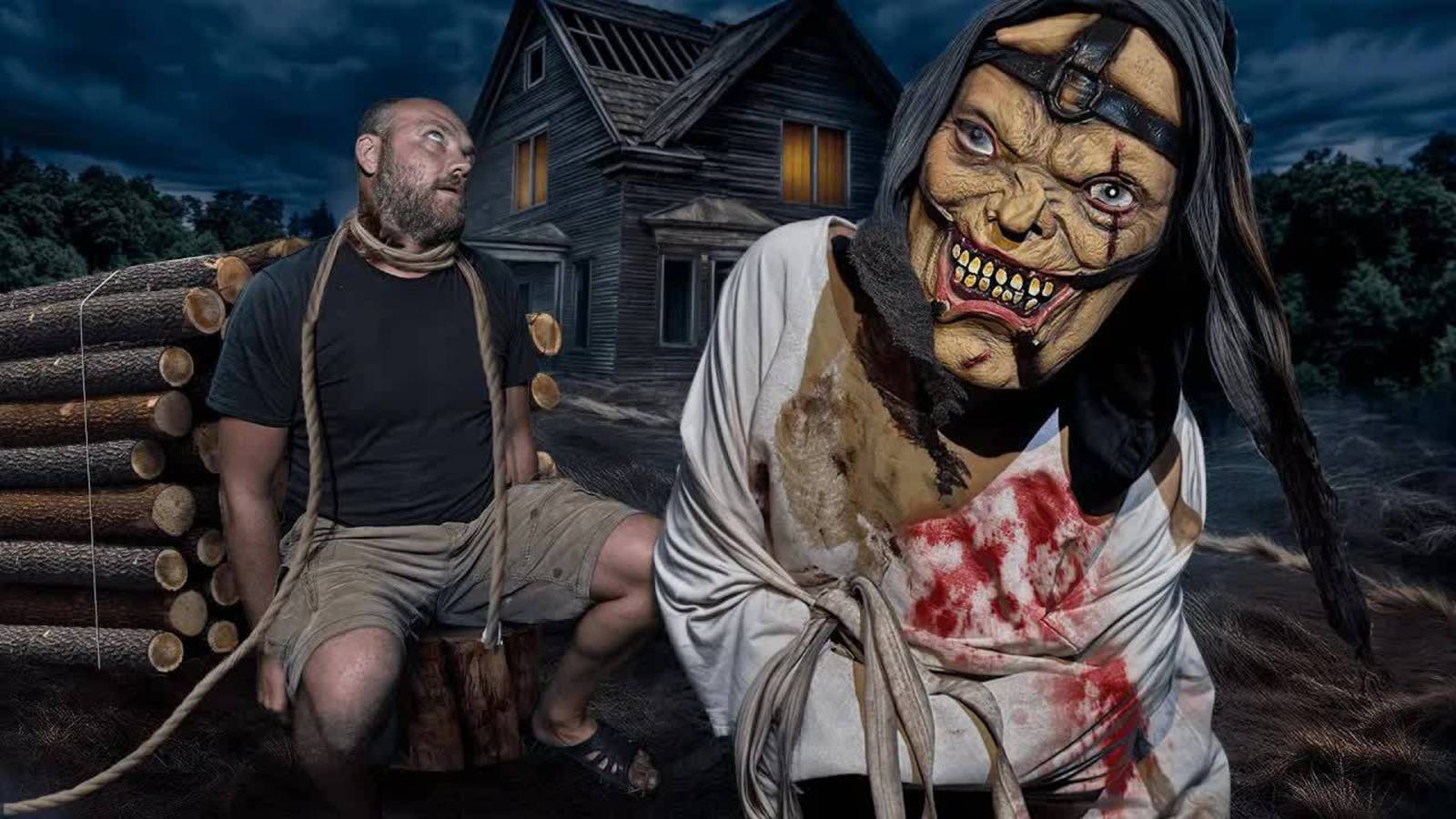 МАНЬЯК ЗАКЛЮЧЕННЫЙ НАБРОСИЛСЯ НА БОРОДАЧА В ДЕРЕВНЕ. МЫ В ОПАСНОСТИ смотреть онлайн