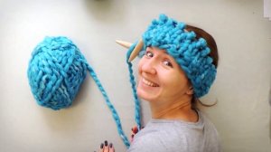 Как связать Шапочку Спицами из Очень Толстой Пряжи