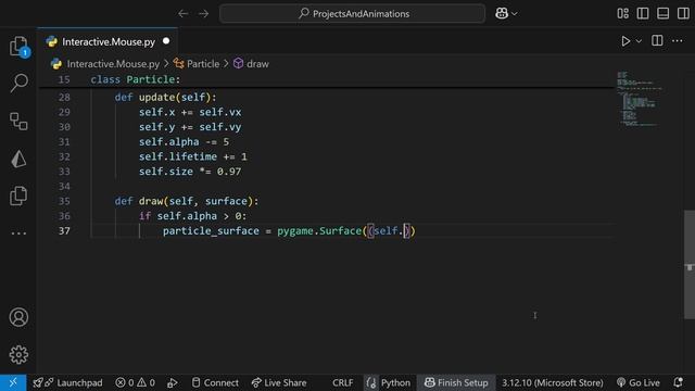Interactive Particle Explosion Effect | Pygame Python Tutorial смотреть онлайн