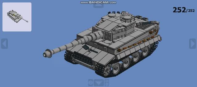 Танк PZ-6 "ТИГР" из ЛЕГО (Инструкция по сборке) смотреть онлайн