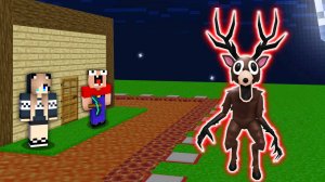 ОЛЕНЬ ИЗ 99 НОЧЕЙ ПРОТИВ САМЫЙ ЗАЩИЩЕННЫЙ ДОМ В МАЙНКРАФТ 2 НУБА И ДЕВУШКА ПРО