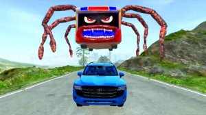 Эпический побег от Молнии, пожирателя бабушек и Желтого паука Маккуин на машине Маккуин