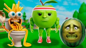 Эволюция Брейнрот мемов до Spaghetti Tualetti в BRAINROT MORPHS Роблокс !