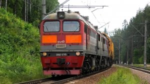 2М62-0748 с хозяйственным поездом следует через о.п. Кавголово