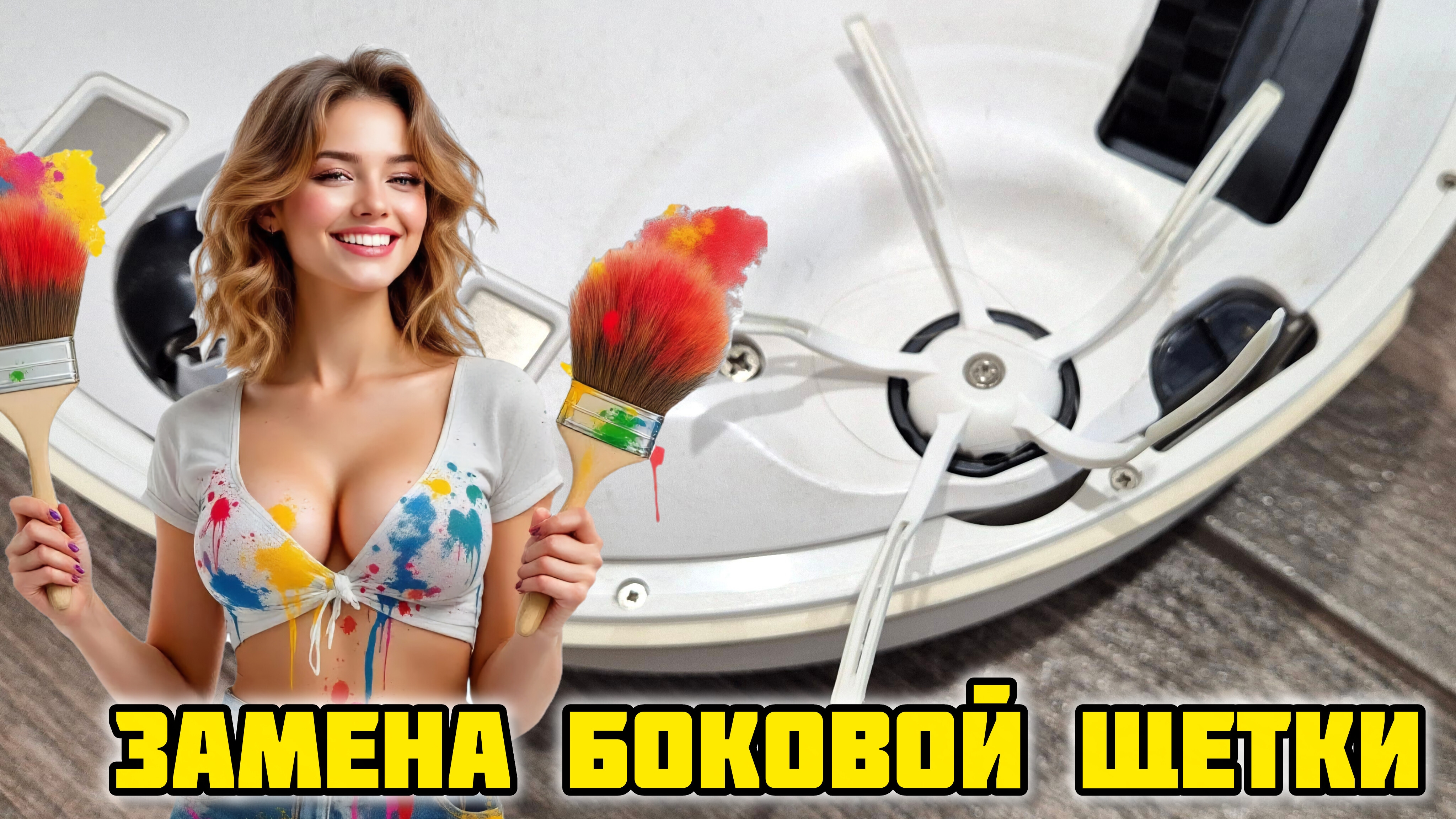 Xiaomi Roborock S5, замена боковой щетки 🧹 #roborock #cloth #vacuum #щетка #чистота