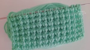 Рельефный узор всего два ряда.