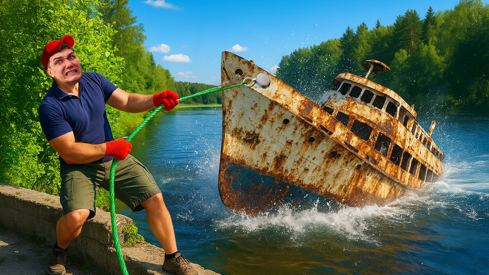 Нашли ЗАТОНУВШИЙ КОРАБЛЬ с АЙФОНАМИ во время магнитной рыбалки!