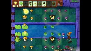 Прохождение Plants vs Zombies Уровень 4-4 Туман без напряга